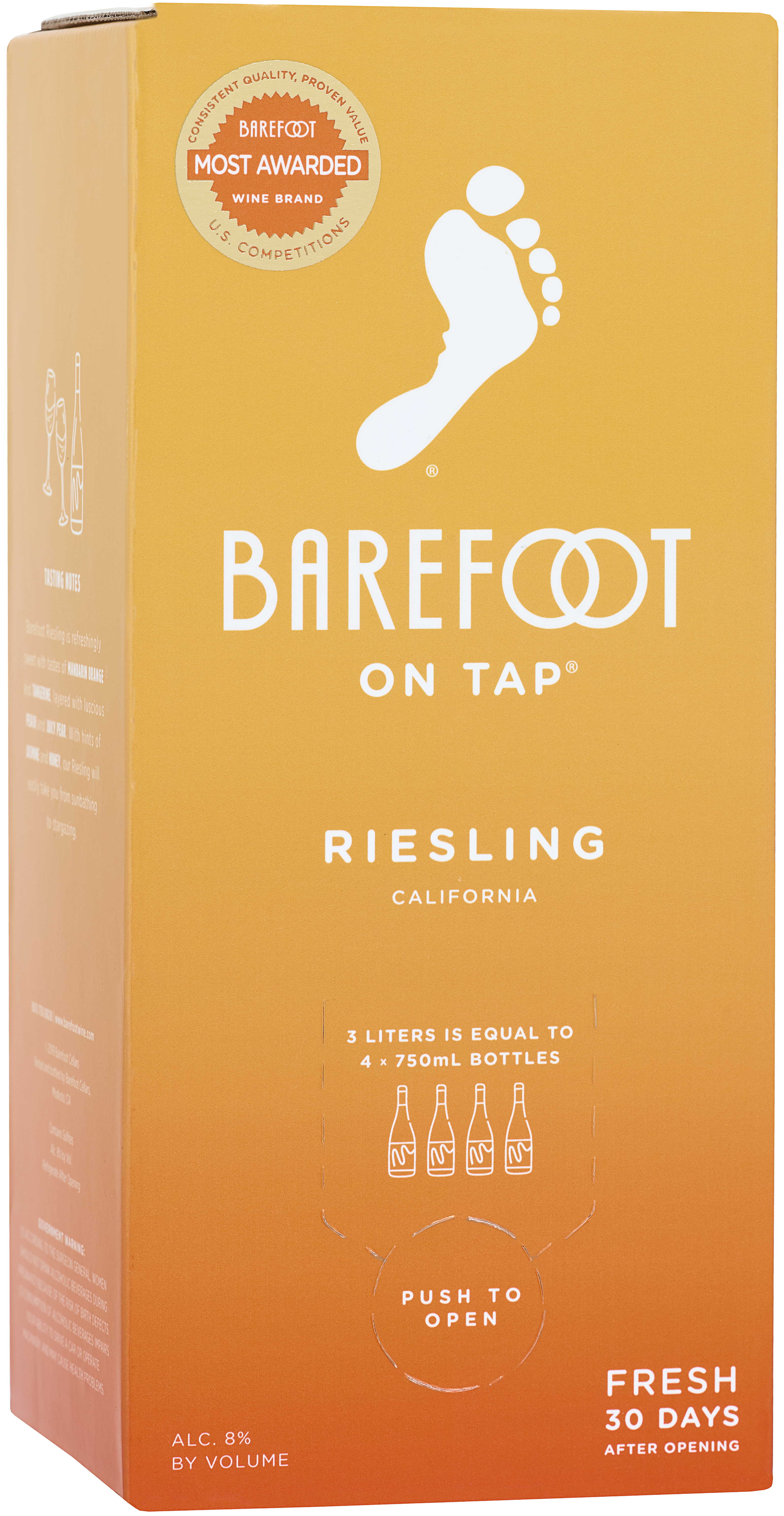Commerce bosom fare Barefoot On Tap Riesling Bag-in-Box 3 L - BottleBuys