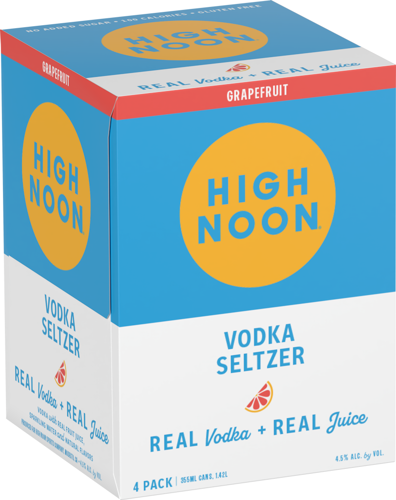High Noon Grapefruit Vodka & Soda 4pack Cans 12 oz BottleBuys