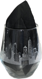 Engraved Stemless Wine Glass 17 OZ