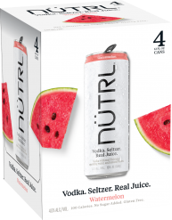 Nutrl Vodka Selzter Watermelon 4-Pack Cans 12 oz