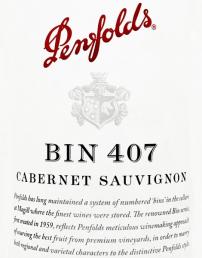 Penfolds Bin 407 Cabernet Sauvignon 2019