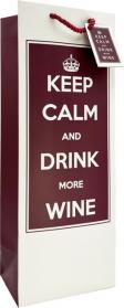 Keep Calm Drink More Wine Gift Bag