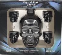 Crystal Head Onyx Vodka with 4 Shot Glasses