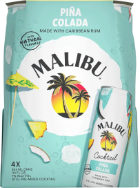 Malibu Pina Colada Cocktail 4-Pack Cans 355ml